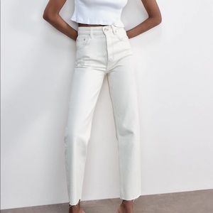 Zara ecru straight jean